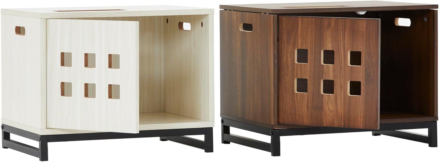 猫パンチハウス 猫ハウス 猫箱 キャットハウス ボックス ベッド 小屋 室内 木製 睡眠 ストレス発散 収納 多頭飼い (クリームホワイト)