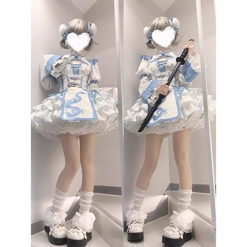 中チャイナドレス改良ヤビ中少女ロリータドレス二元規格