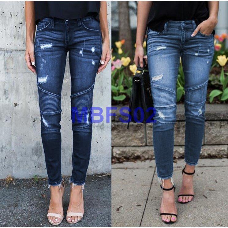 カジュアル デニム 【新品現品】クロップドパンツ 色落ち レディース スキニー タイト ジーンズ ダメージ