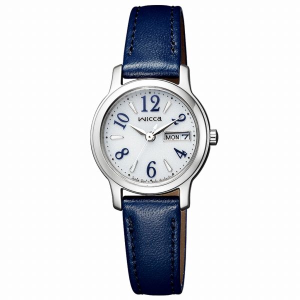 取寄品 正規品 CITIZEN シチズン ウィッカ KH3-410-10 wicca ラウンドフェイス 日付曜日カレンダー レディース腕時計