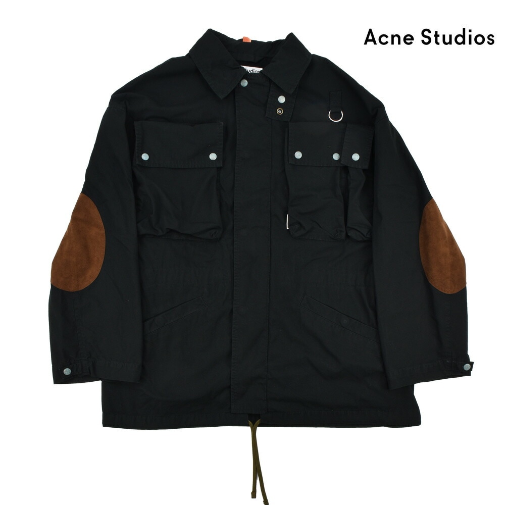 アクネストゥディオズ カバーオール メンズ ワークウェアコットンジャケット ワークジャケット ブラック 黒 Acne Studios WORK JACKET[b90585-9000]