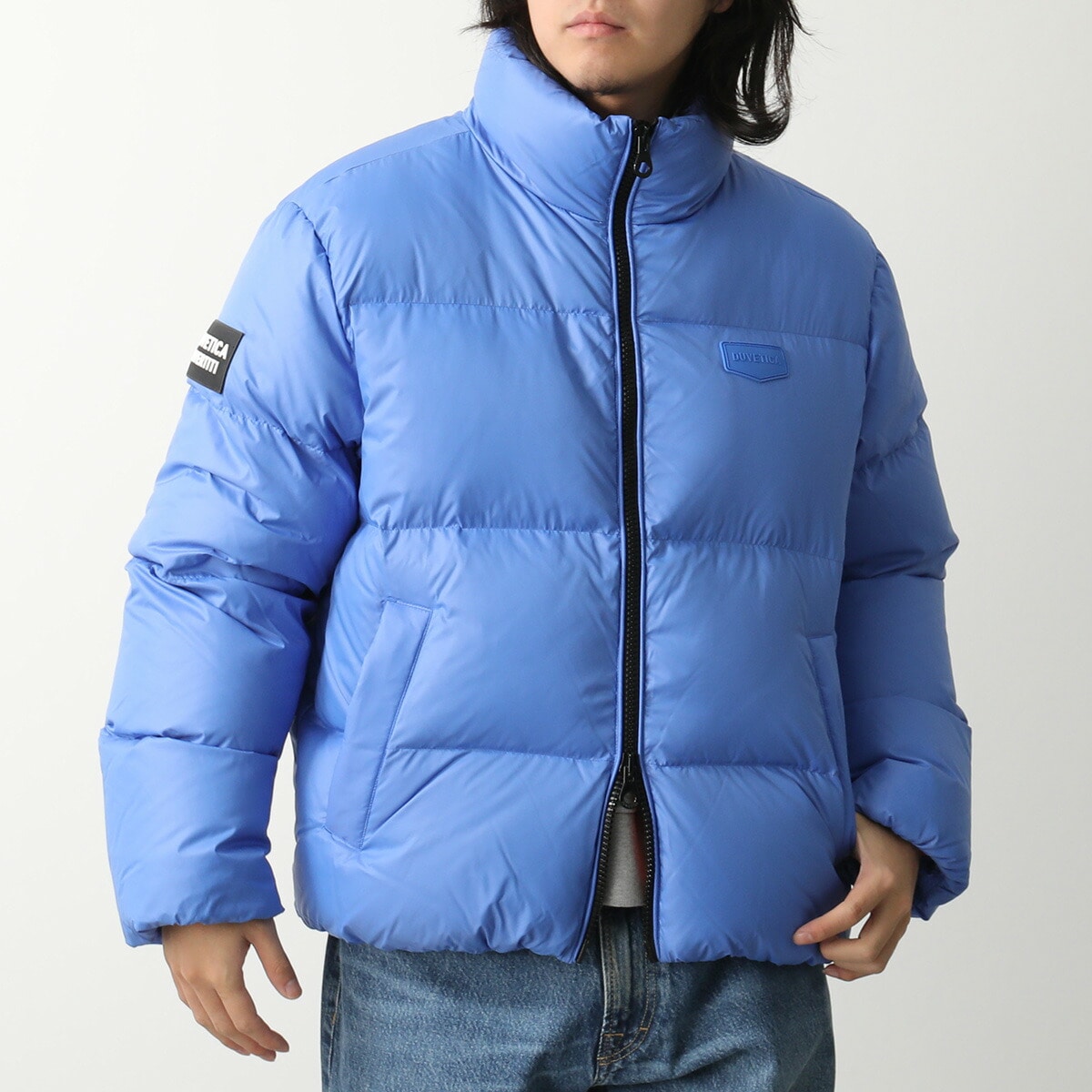 Duvetica デュベティカ ダウンジャケット VUDJ01216 メンズ スタンドカラー ナイロン ラバーロゴパッチ BLU-CIANO/BLS