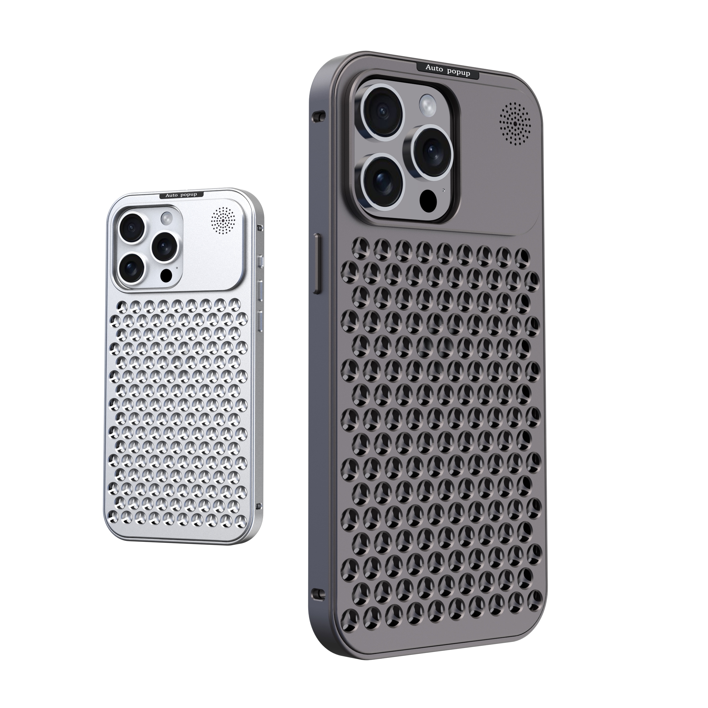 iPhone15Pro iPhone15ProMax ケース 背面放熱 機械バンパー 金属 ステンレス 耐衝撃カバー メタルフレームiPhone 15 Pro Max