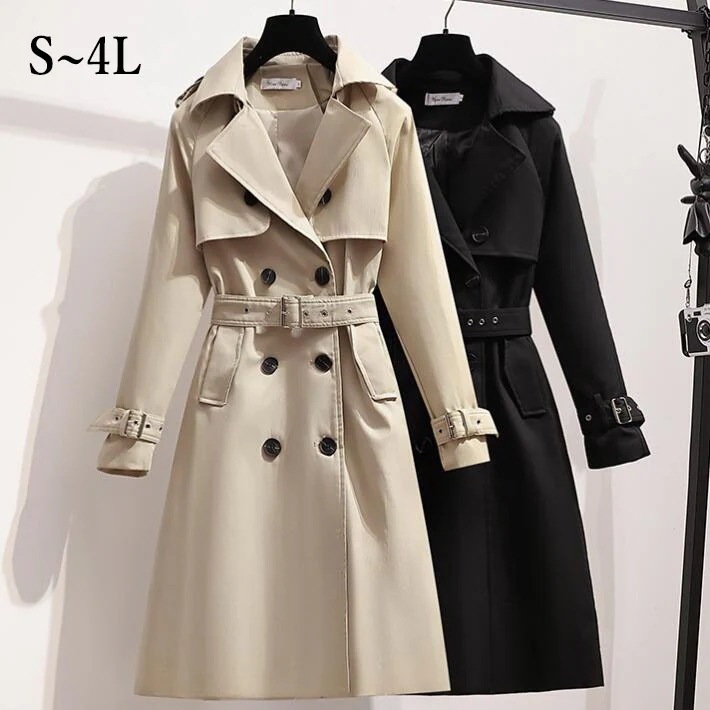 トレンチコート レディース ロング きれいめ Aライン ベルト付き ダブルボタン コート アウター 大きいサイズ スリット 通勤 入学式 入園式 ビジネス 卒園式 卒業式 春秋冬　S　M L　2今日は 5,182円