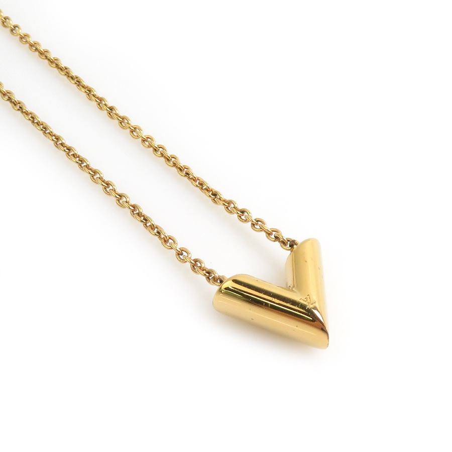 ルイ ヴィトン LOUIS VUITTON ネックレス エセンシャルV メタル ゴールド レディース M61083 56321k