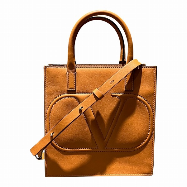 ヴァレンチノガラヴァーニ Vロゴレザーハンドバッグ バッグ ショルダーバッグ 【中古】