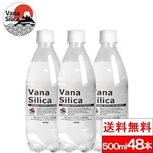 VanaSilica （バナシリカ） 富士山のバナジウム＆シリカ 強炭酸水 500ml 24本 2箱（計48本） バナシリカ 富士山 天然水 バナジウム シリカ ミネラル 炭酸水