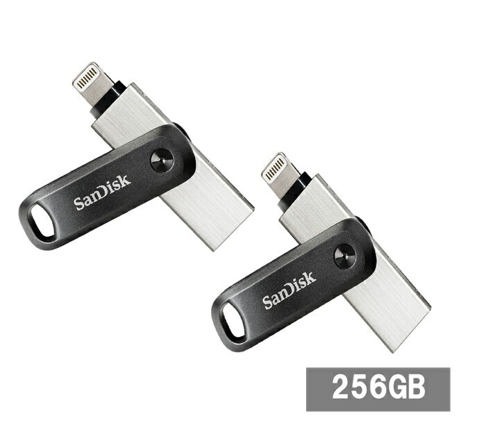 【2セット】 サンディスク iPhone用 USBメモリ 256GB SDIX60N-256G-GN6NE iXpand Flash Drive Go Sandisk iPad Lightni
