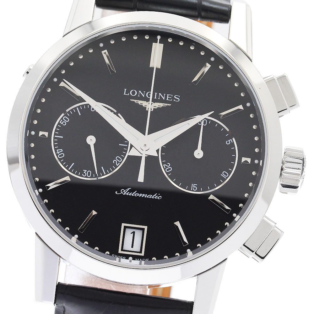 ロンジン LONGINES L4.829.4 ロンジン クロノグラフ デイト 自動巻き メンズ 未使用品 箱・保証書付き_905935【中古】 101,850円