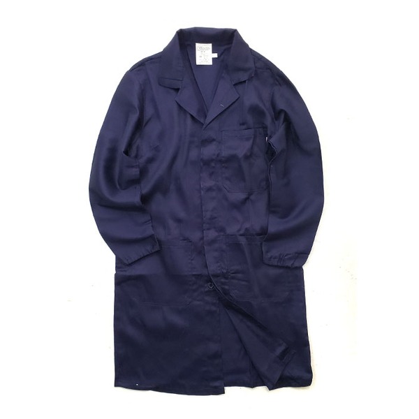 イタリア軍 放出 セキュリティー レディース コート 42 ネイビー コットン 伊軍 未使用 デッドストック ミリタリーウェア 軍モノ