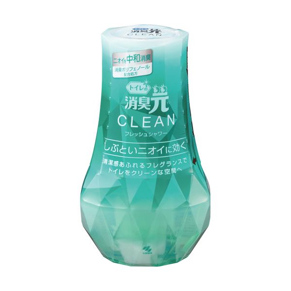 （まとめ）小林製薬 トイレの消臭元 CLEAN フレッシュシャワー 400ml 1セット（3個） 3セット
