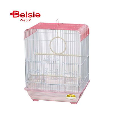 他サイト： 鳥籠　バードパレス　ピーチ　（３５X２６X４４ｃｍ）　鳥　ゲージ　ピンク　ケージ　鳥かご　ＣＲＣ55―15―10―10―00の商品画像