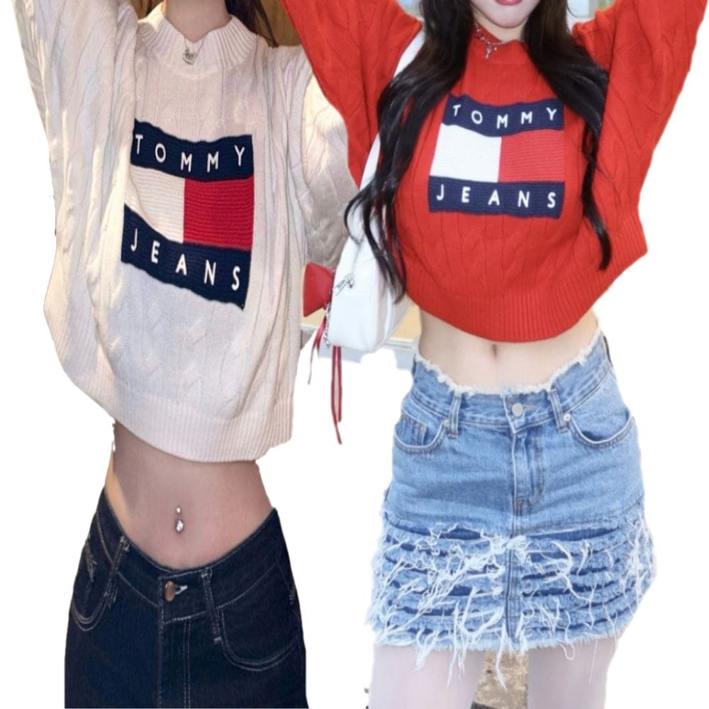 TOMMY JEANS/ボクシーセーター/ユニセックス/T32F6KTO30TWT1
