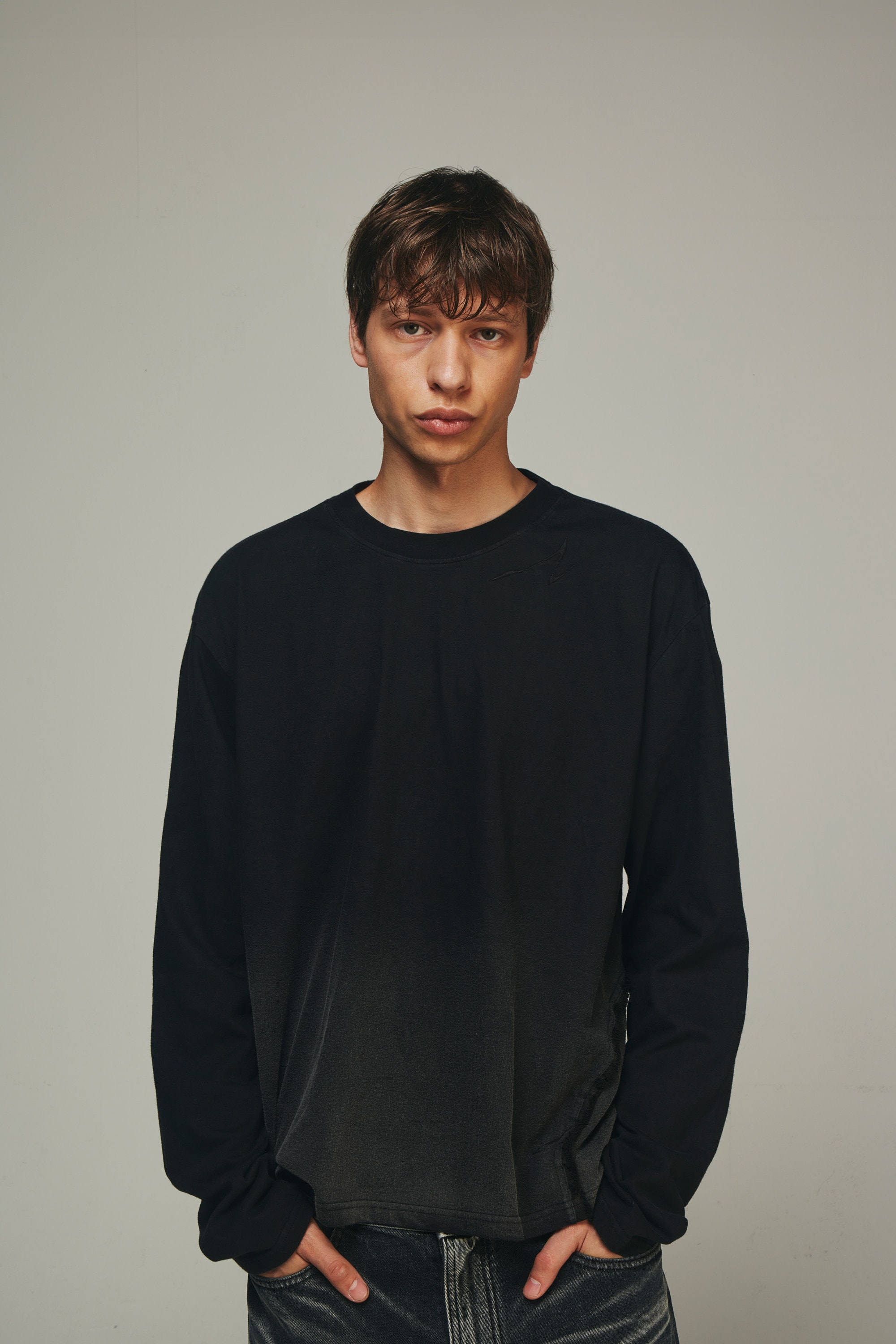 【BLR】 DESTROYED GRADATION WASHING LONG SLEEVE
