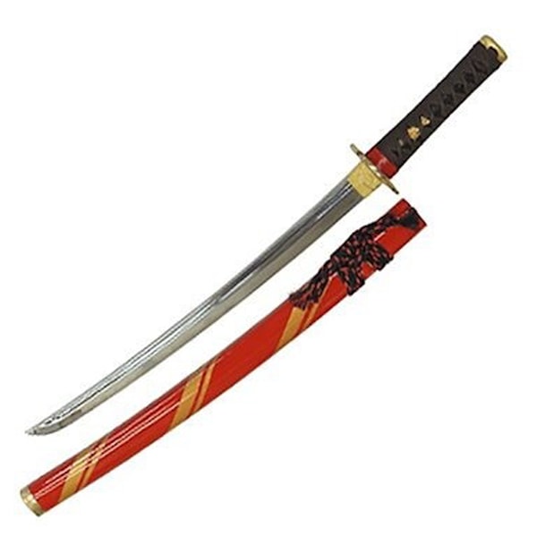 模造刀 日本刀 戦国武将シリーズ TH-2 豊臣秀吉 朱塗金蛭巻 小刀 短刀 尾形刀剣 70cm 刀 コスプレ リアル 本格的 仮装 ソード 模擬 模造 おもちゃ グッズ 美術品 時代劇