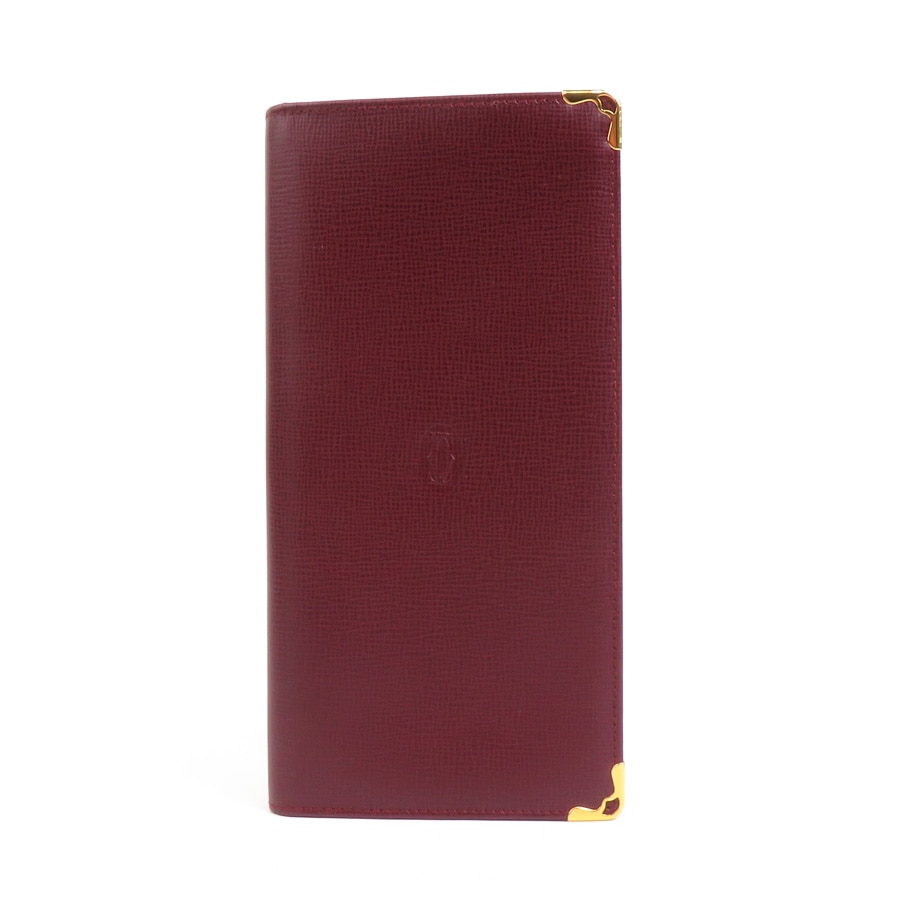 カルティエ CARTIER 札入れ マストライン レザー ボルドー メンズ h30348k