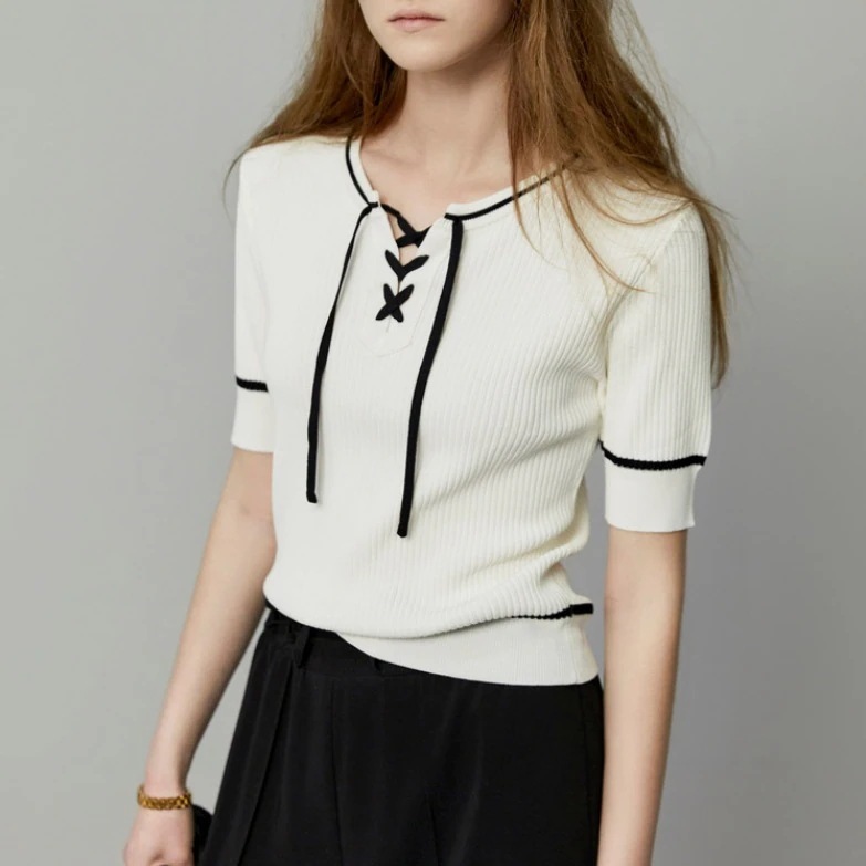 春 夏 ニットカーディガン Tシャツ 半袖 高級感 トップス ゆったり 通勤 レディース 着痩せ 気質