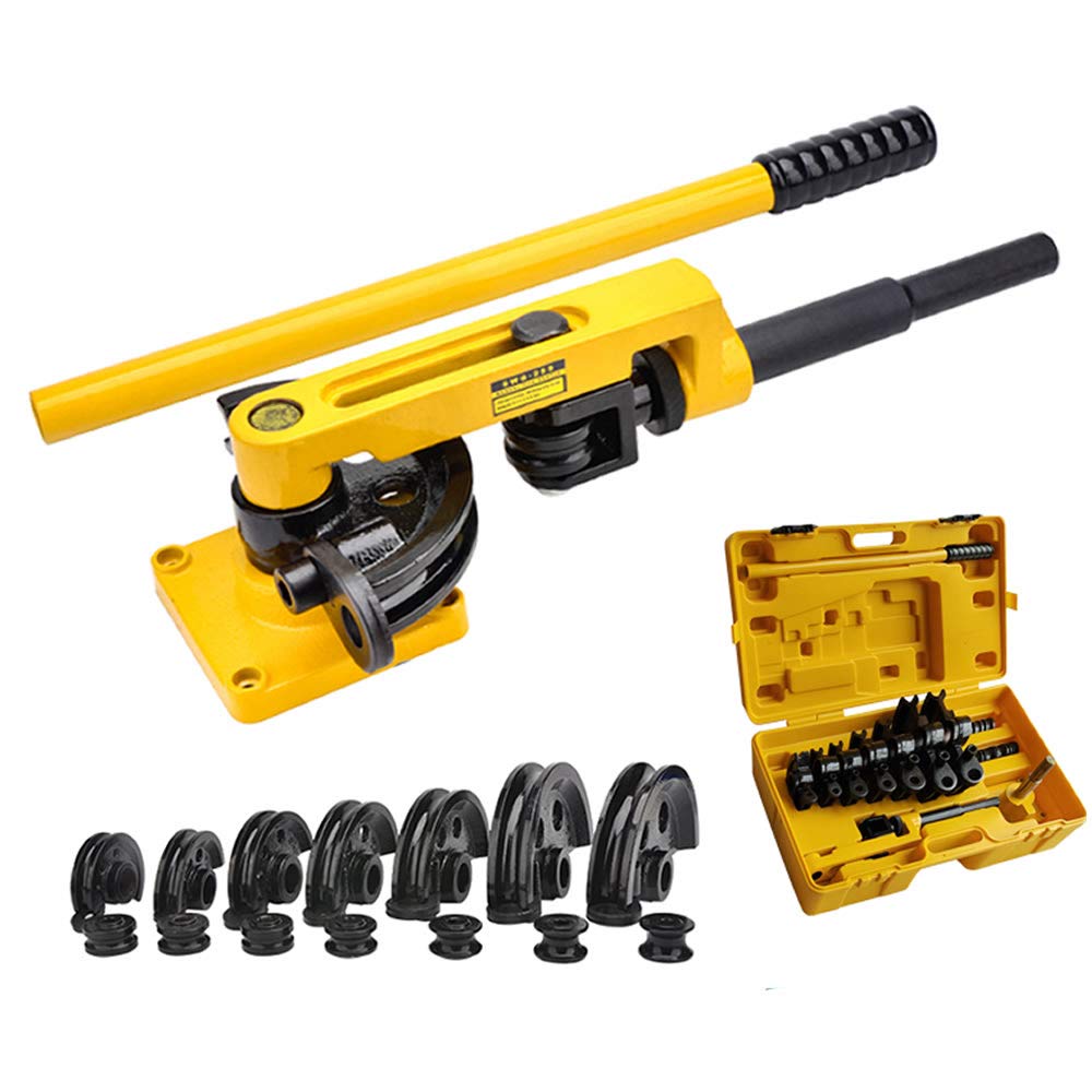 パイプベンダー 手動 ロール式 ケース付き 10mm-25mm アダプター パイプレンチ パイプ曲げ機 [並行輸入品]