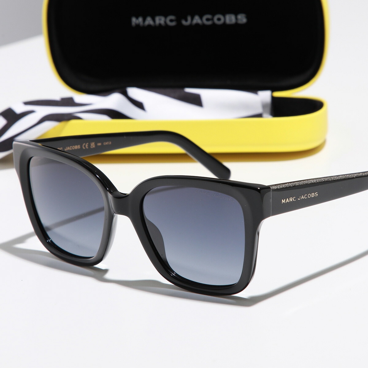 MARC JACOBS マークジェイコブス サングラス 458/S レディース ウェリントン型 フルリム メガネ 眼鏡 ロゴ アイウェア 8079O/BLACK
