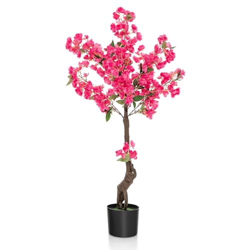 観葉植物 フェイク 梅 105cm フェイクグリーン 人工観葉植物 造花 インテリア 室内 屋外 フェイク植物 人工 観葉植物 水やり不要 枯れない 盆栽植物 (ウメ1本)