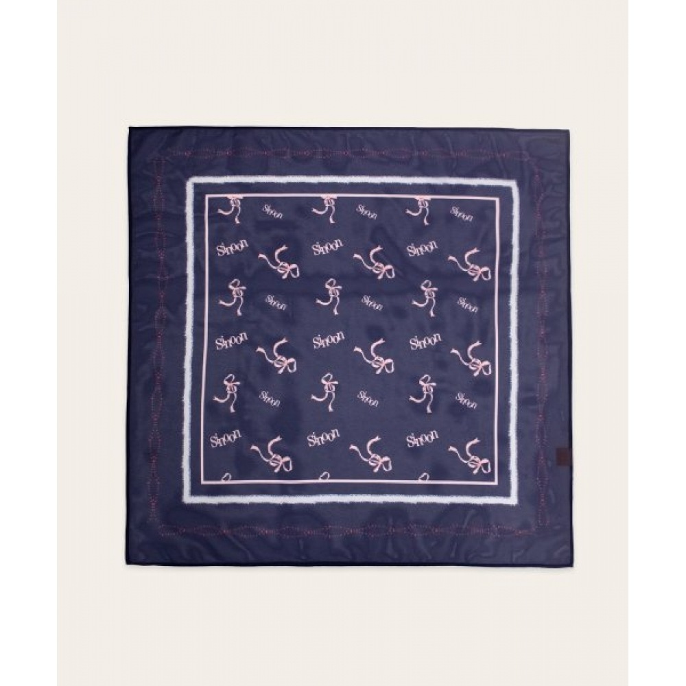 シヌーン柄スカーフ (ネイビー)