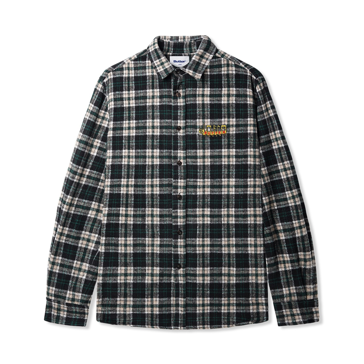 【BUTTER GOODS】 CATERPILLAR FLANNEL SHIRT : NAVY
