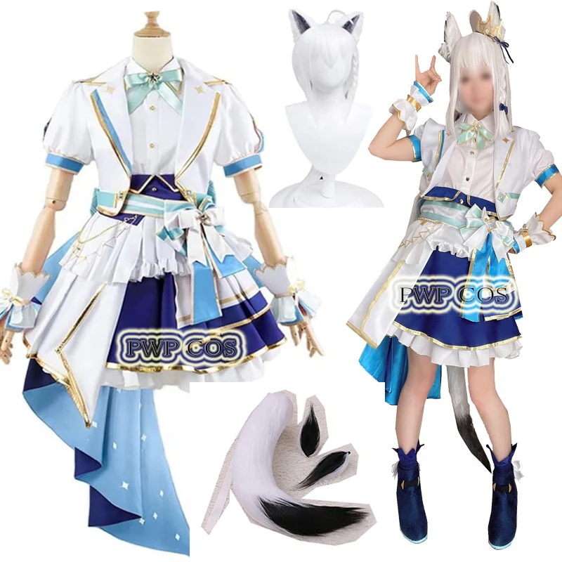 【2枚購入で100円OFF】最安値挑戦 祭り 学園祭 イベント クリスマス ハロウィン コスチューム アイドル服 白上フブキ 4th hololive VTuber バーチャルYouTuber 新衣装