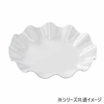 福井クラフト　メラミン35cmウェーブ丸盛皿ホワイト 51353610