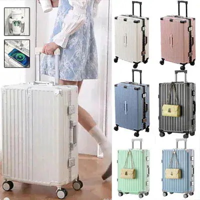 軽量 修学 大型 機内持ち込み 静音 旅行 (急速出荷) キャリーバッグ スーツケース 多色 アルミフレーム 360回転キャスタ 旅行バック 多機能 キャリーケース