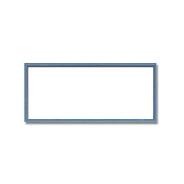 [長方形額]木製額 縦横兼用額 カラー4色展開 カラー長方形額（500x250mm）ブルー
