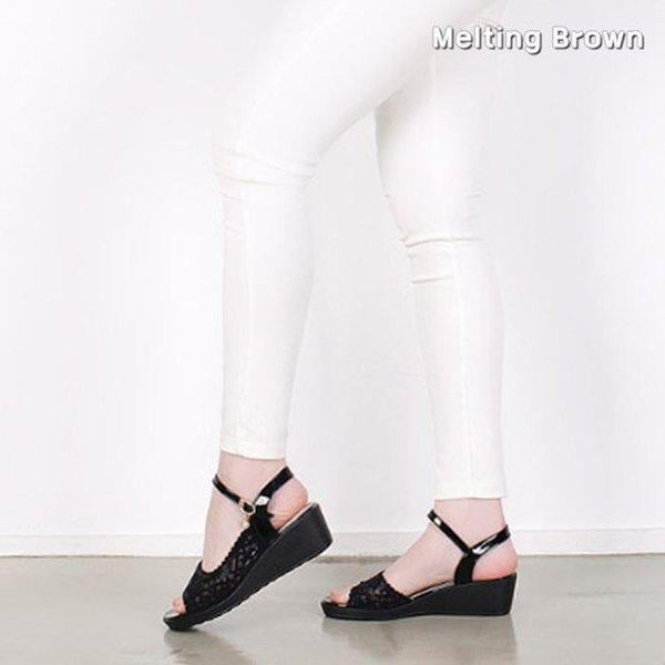 女性用ストラップウェッジヒールサンダル SS17