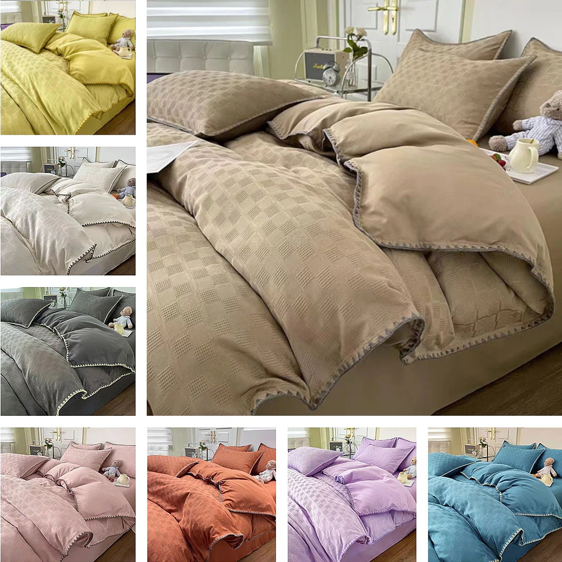 韓国ファッション 布団カバー セット 寝具カバーセット ワッフル柄 掛布団カバー あったか布団カバー/ 掛け布団カバー シングル あったか 防臭 洗える 防ダニ