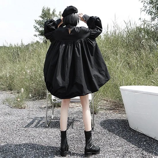 ブラウス シャツブラウス トップス レディース パフスリーブ 長袖 シャツ アシンメトリー