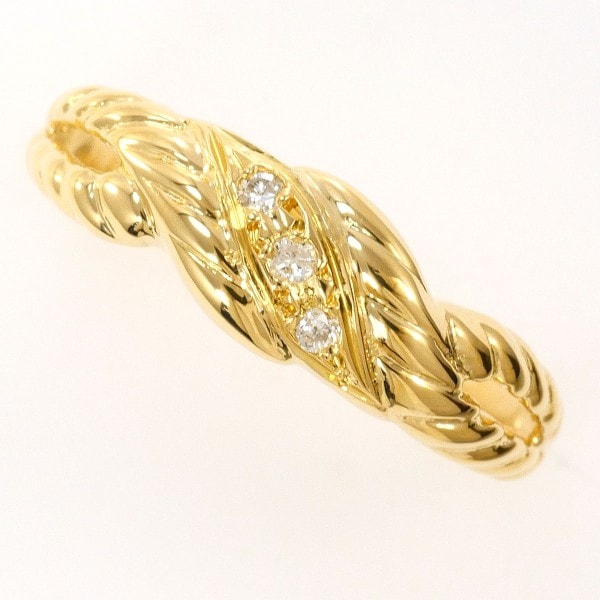 K18 18金 YG イエローゴールド リング 指輪 12号 ダイヤ ジュエリー 中古 30,752円