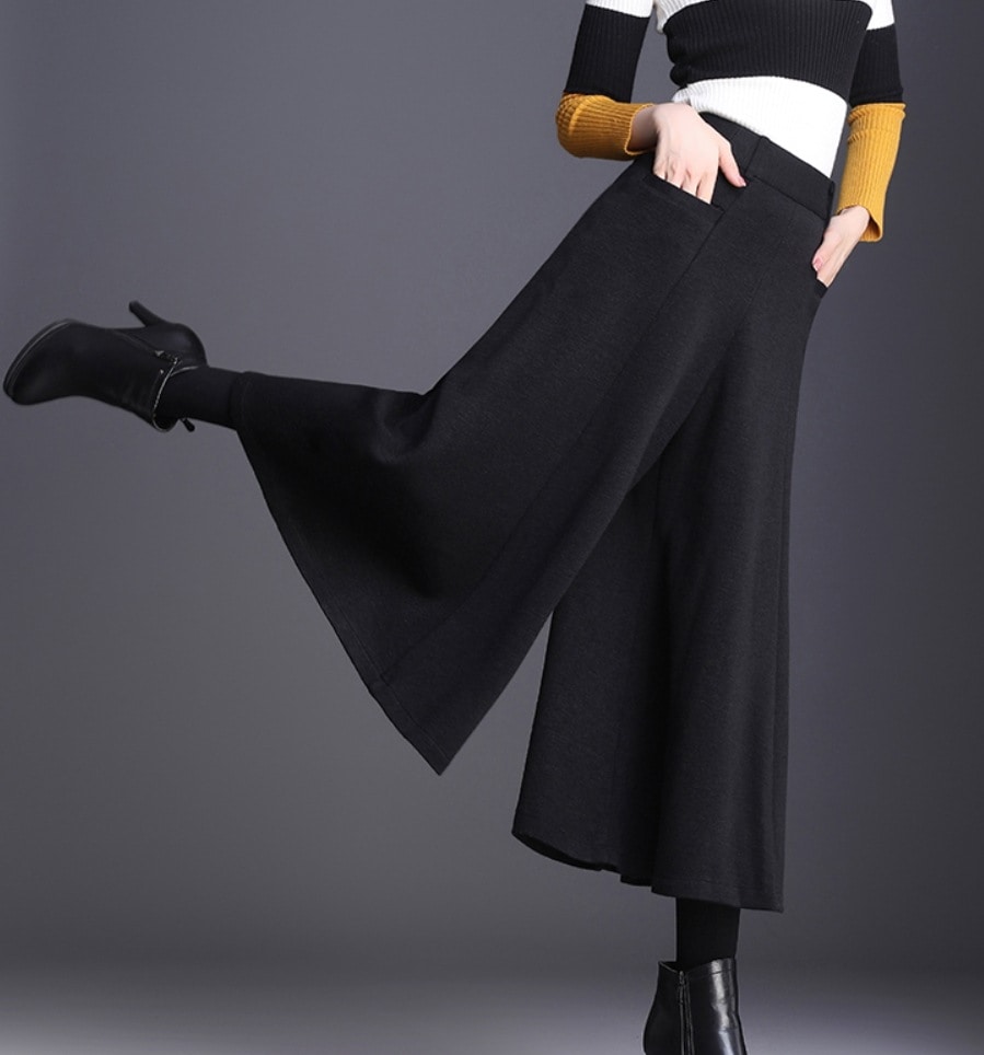 パンツ デート モテアイテム ワイドパンツ ロング丈 ウール 可愛い きれいめ 上品 おしゃれ かっこいい 可愛い ラブリー キュート ガーリー クール モード系 セクシー エレガント 存在感