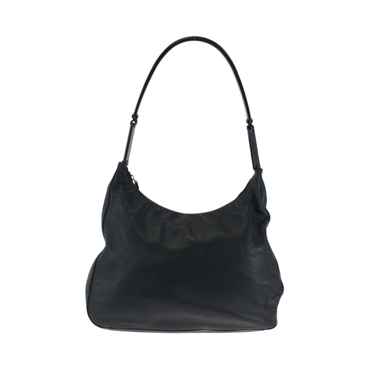 プラスチックハンドル ロゴ ブラック 黒 プラスチック/レザー ホーボー プラハンドル ショルダーバッグ レディース 503280