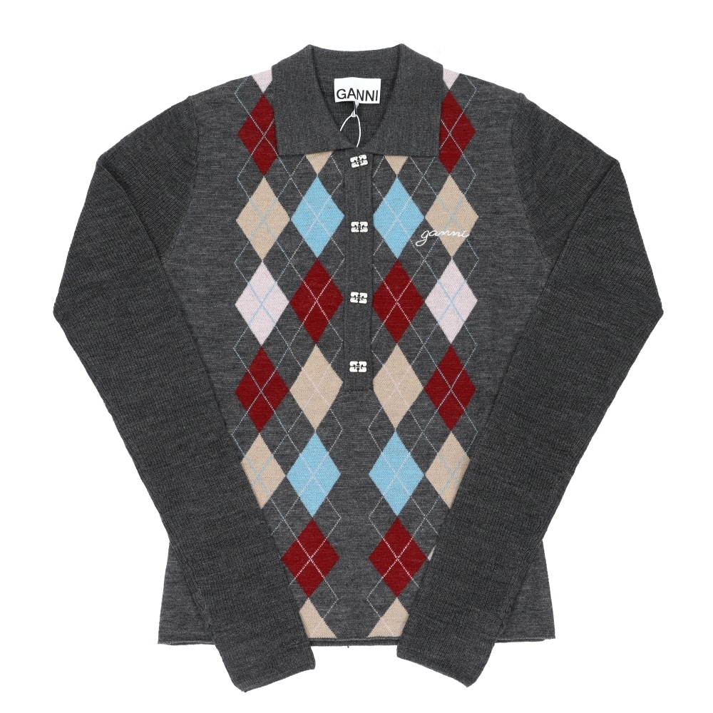 ガニー アーガイルジャカードポロ女性ニット K2601 920 38,589円