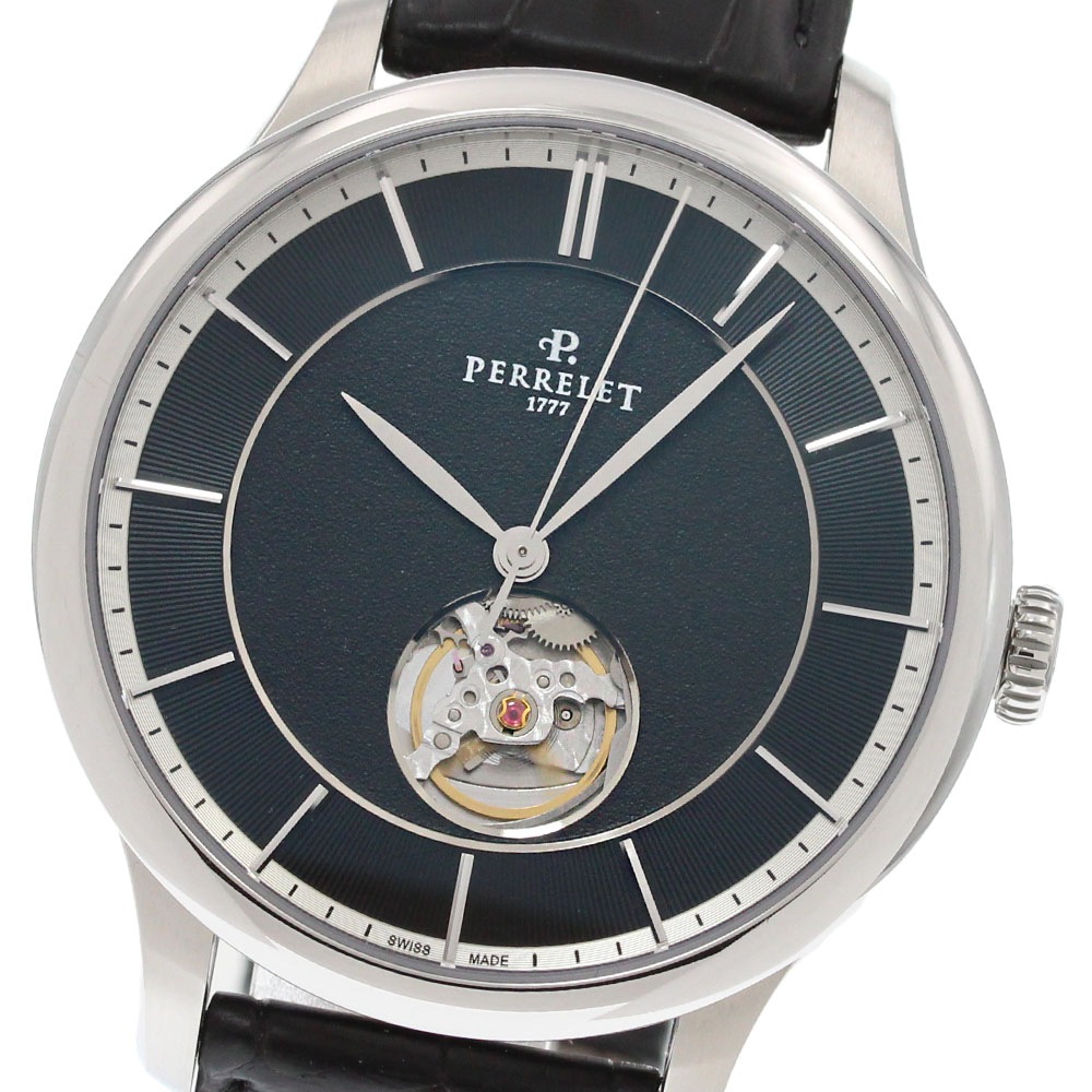ペルレ PERRELET A1087 ファーストクラスオープンハート 自動巻き メンズ 美品 _863592【中古】
