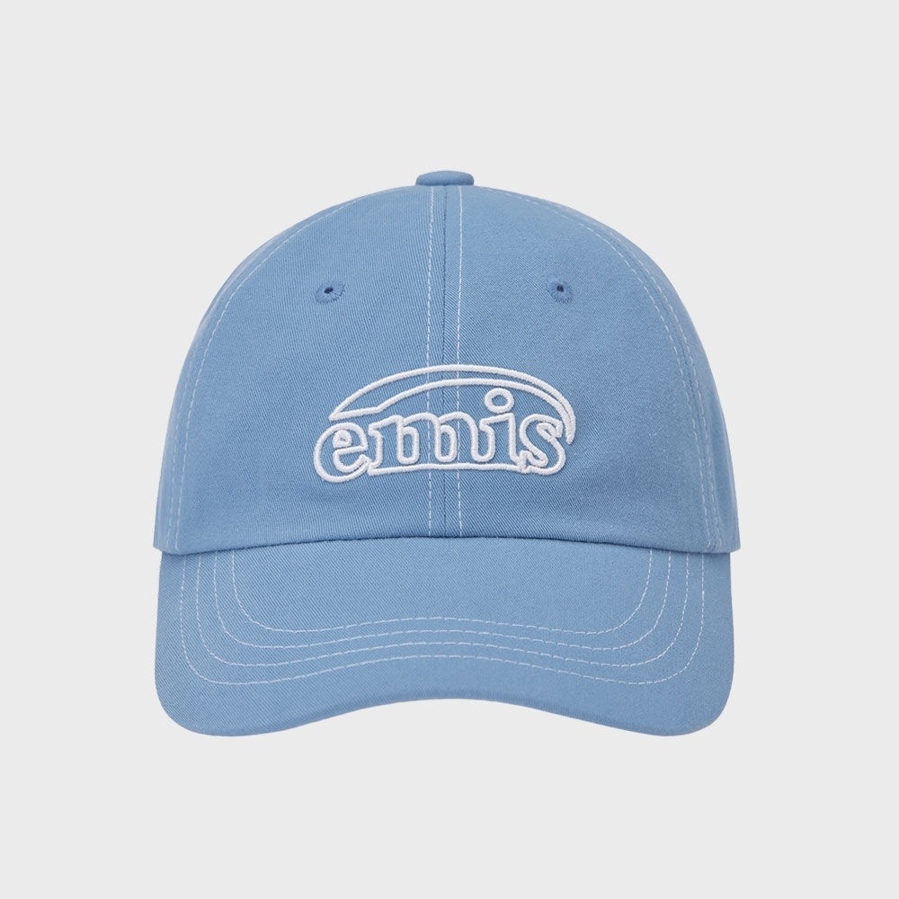 EMIS ホワイトステッチボールキャップ-スカイブルー