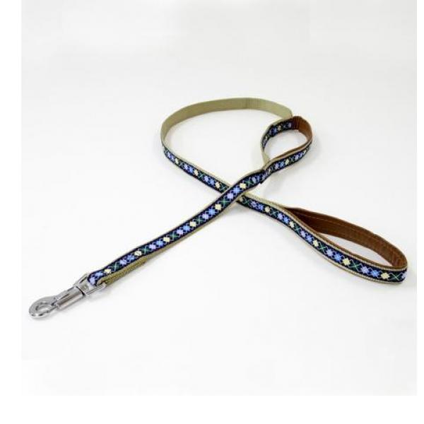 ペティオ アドメイト アーガイルリード M 中型犬用引き紐 ブルー 1.2m (A57136)