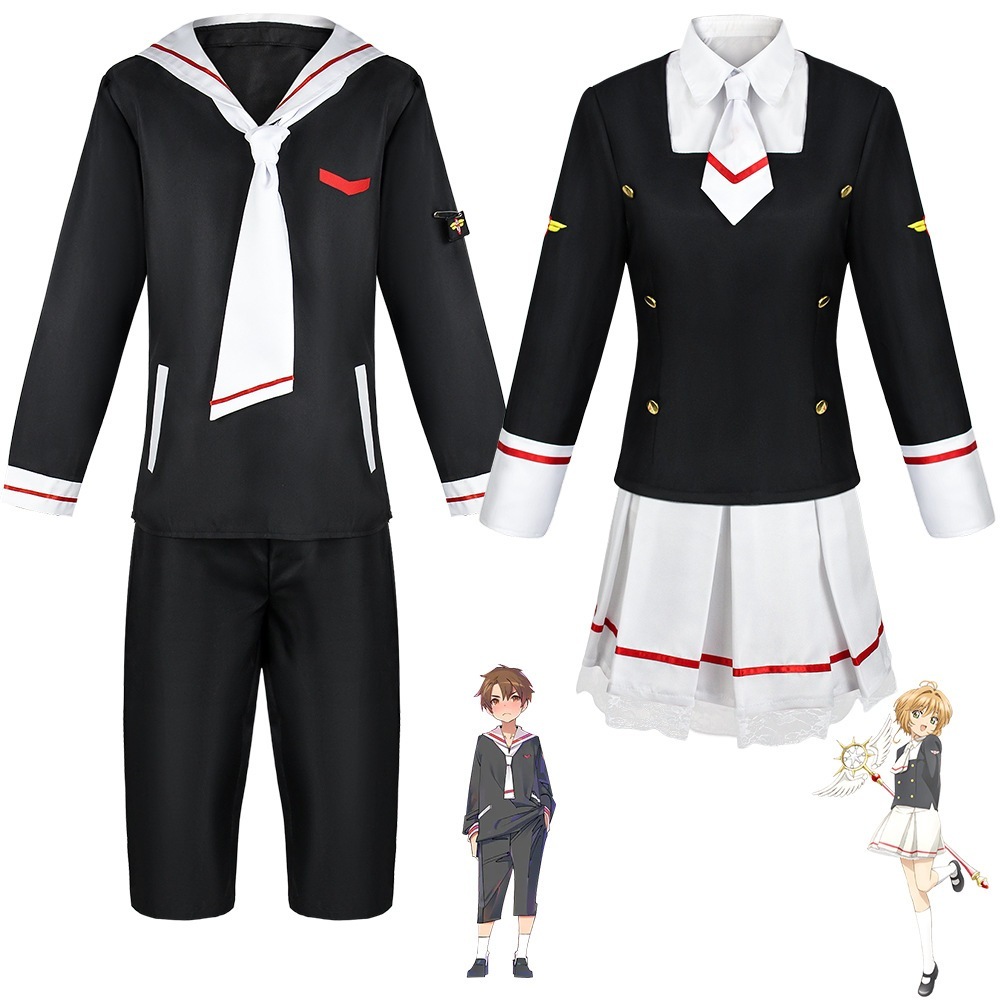 K1377魔カード少女桜cos服jkセーラー服コスプレ制服百変小桜コスプレアニメ衣装