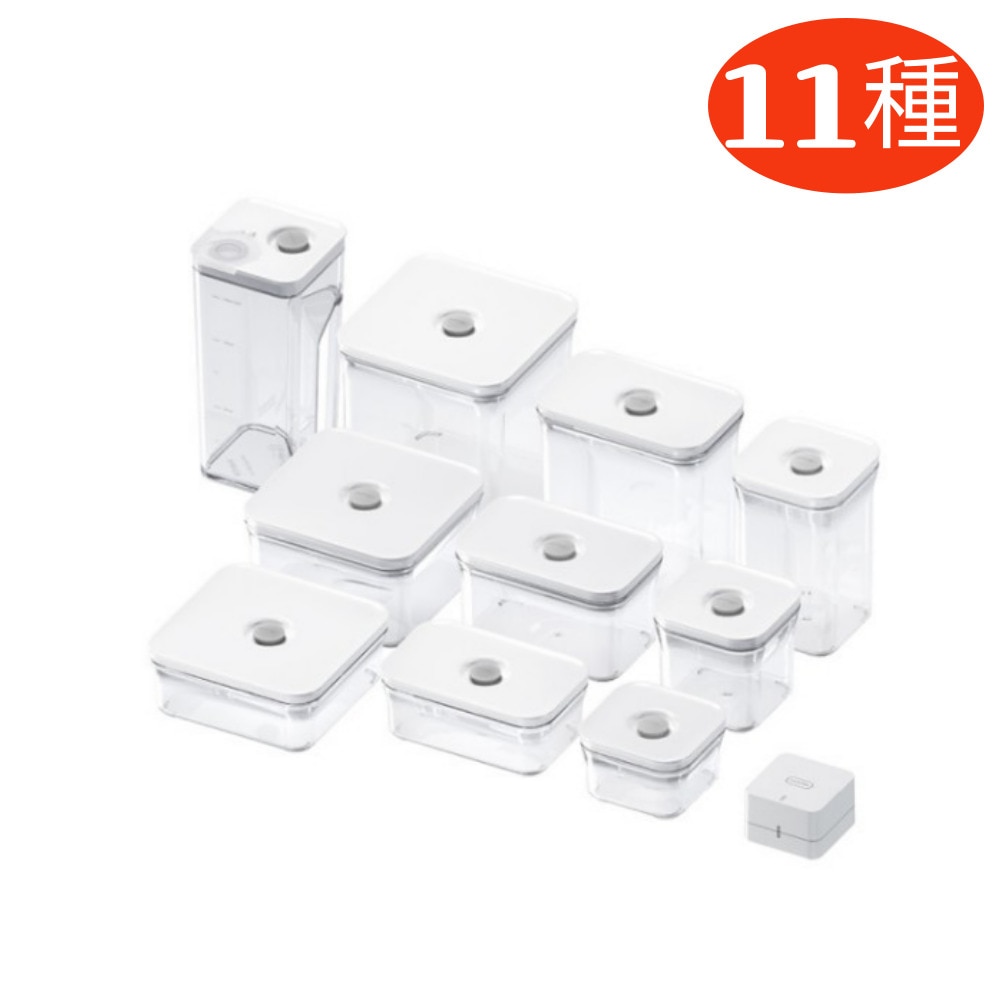 マッハ11種 エクストラセット プレミアム 真空 食品 保存容器 便利な 食品 密閉 容器 BPAフリー / 100%漏れ防止 非真空保存の容器よりも最大5倍長く食品を新鮮に保存可能