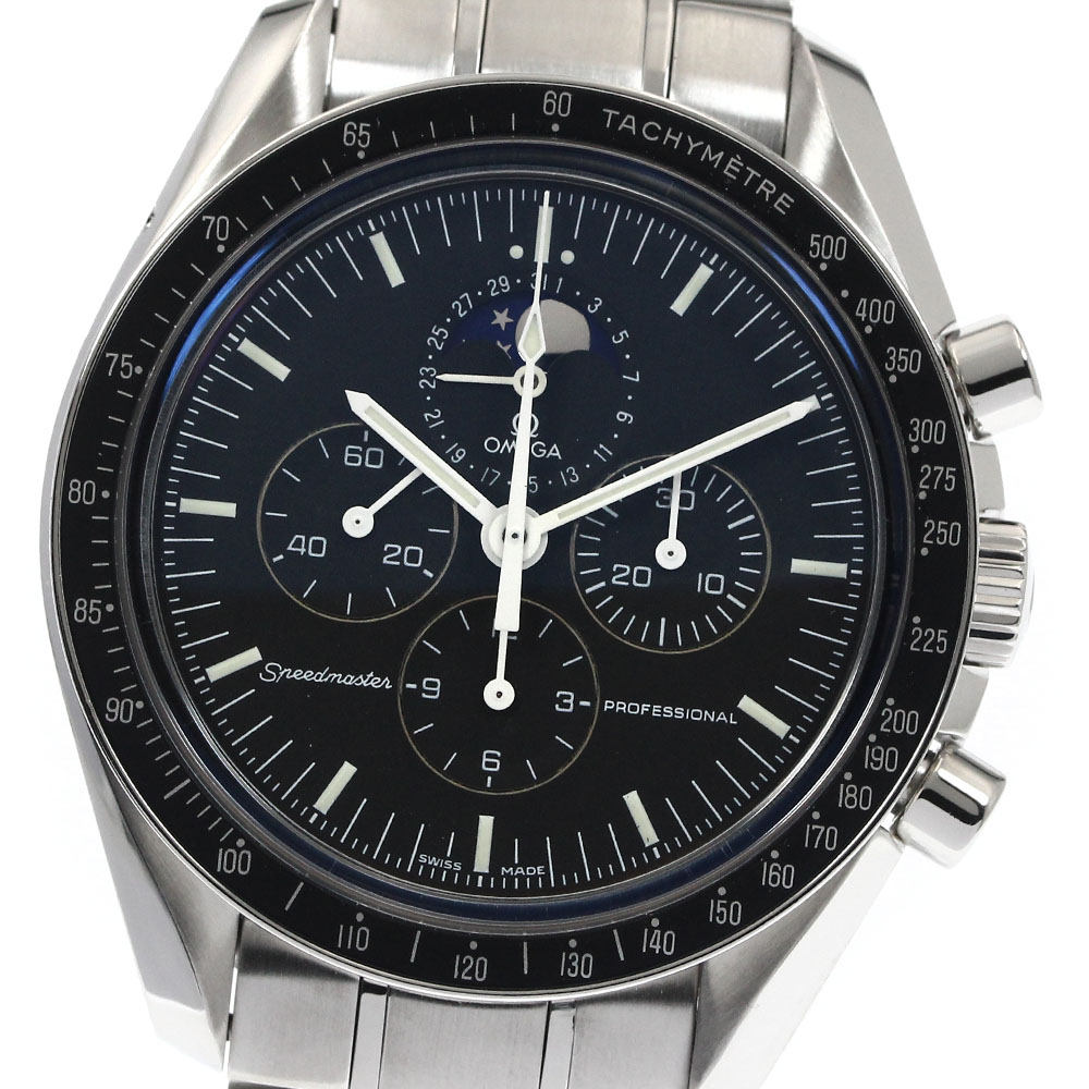 オメガ OMEGA 3576.50 スピードマスター プロフェッショナル ムーンフェイズ 手巻き メンズ 保証書付き_877762【中古】