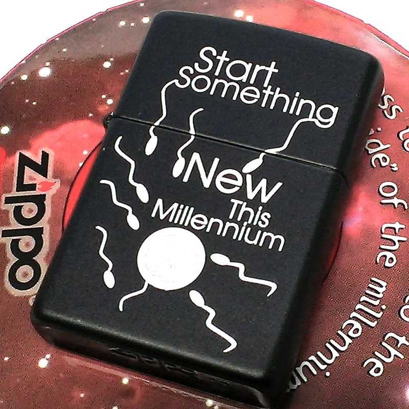 ZIPPO カナダ製 1999年製 ミレニアム 艶消し黒 1点物 オンタリオ製 レア ジッポ ライター 廃盤 マットブラック おしゃれ ポップ 珍しい ヴィンテージ 未使用品 ビンテージ 絶版