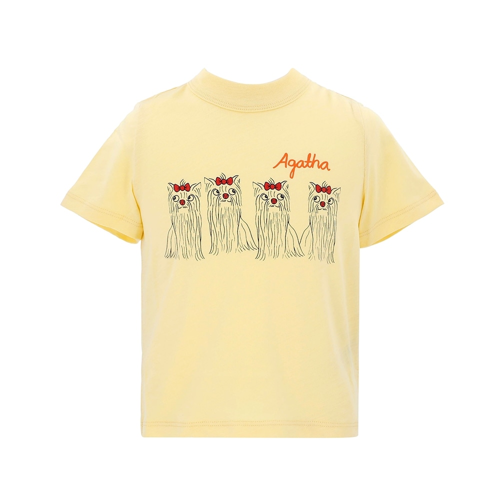 Mini Rodini 2472014323 (アガサドッグスパースTシャツ) アガサドッグプリント子供用半袖Tシャツ