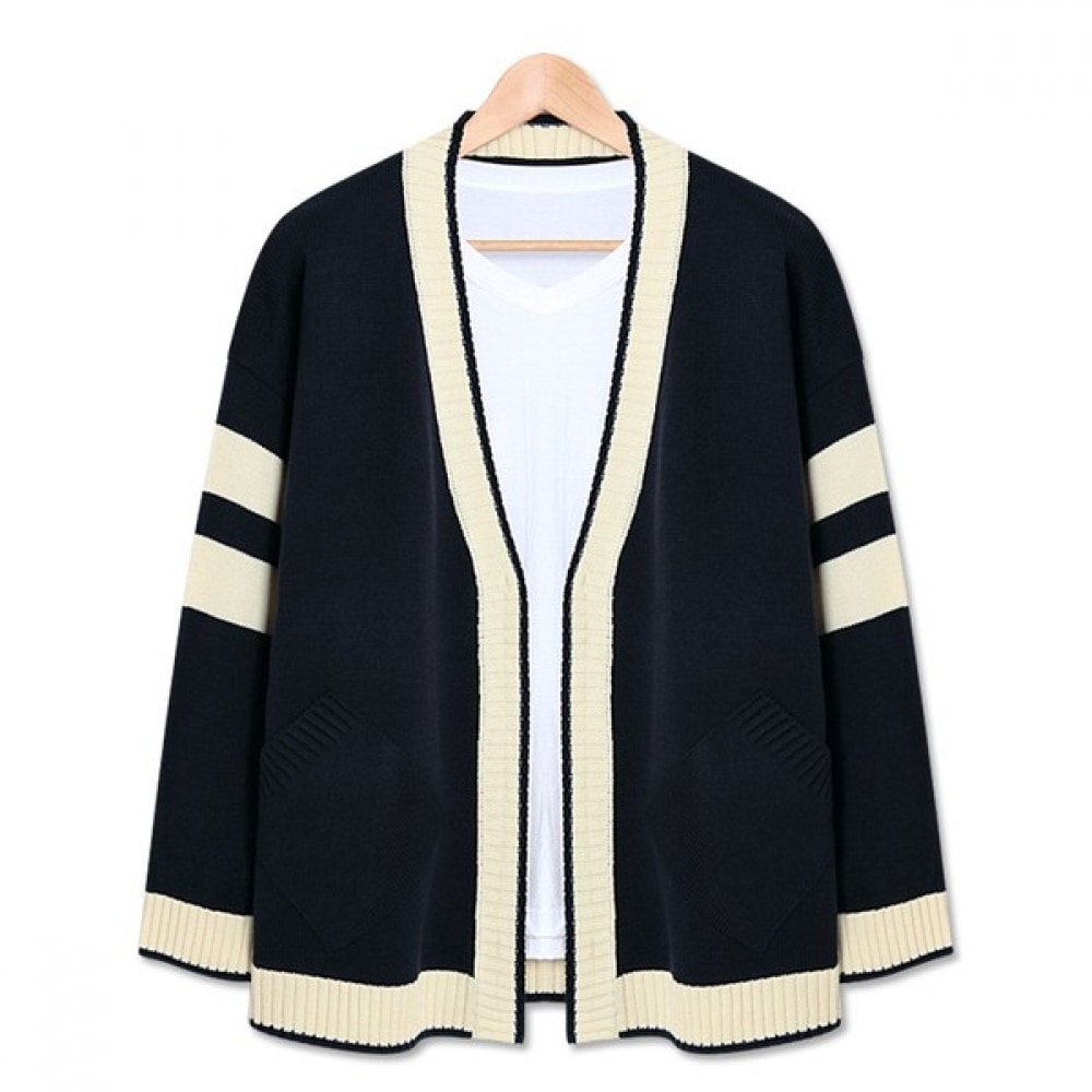 (TOPBOY) ルーズフィットカラーオープンカーディガン (NL002)