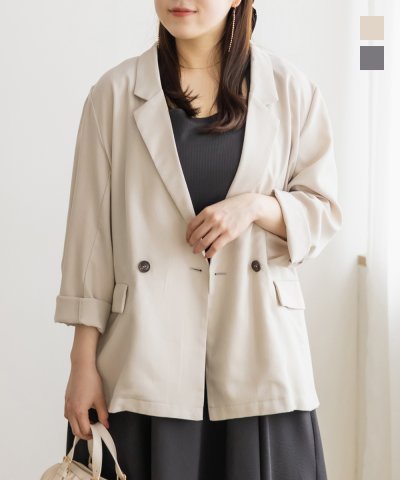 大きいサイズ レディース LL 3L 4L XL XXL XXXL オーバーシルエットテーラードジャケット