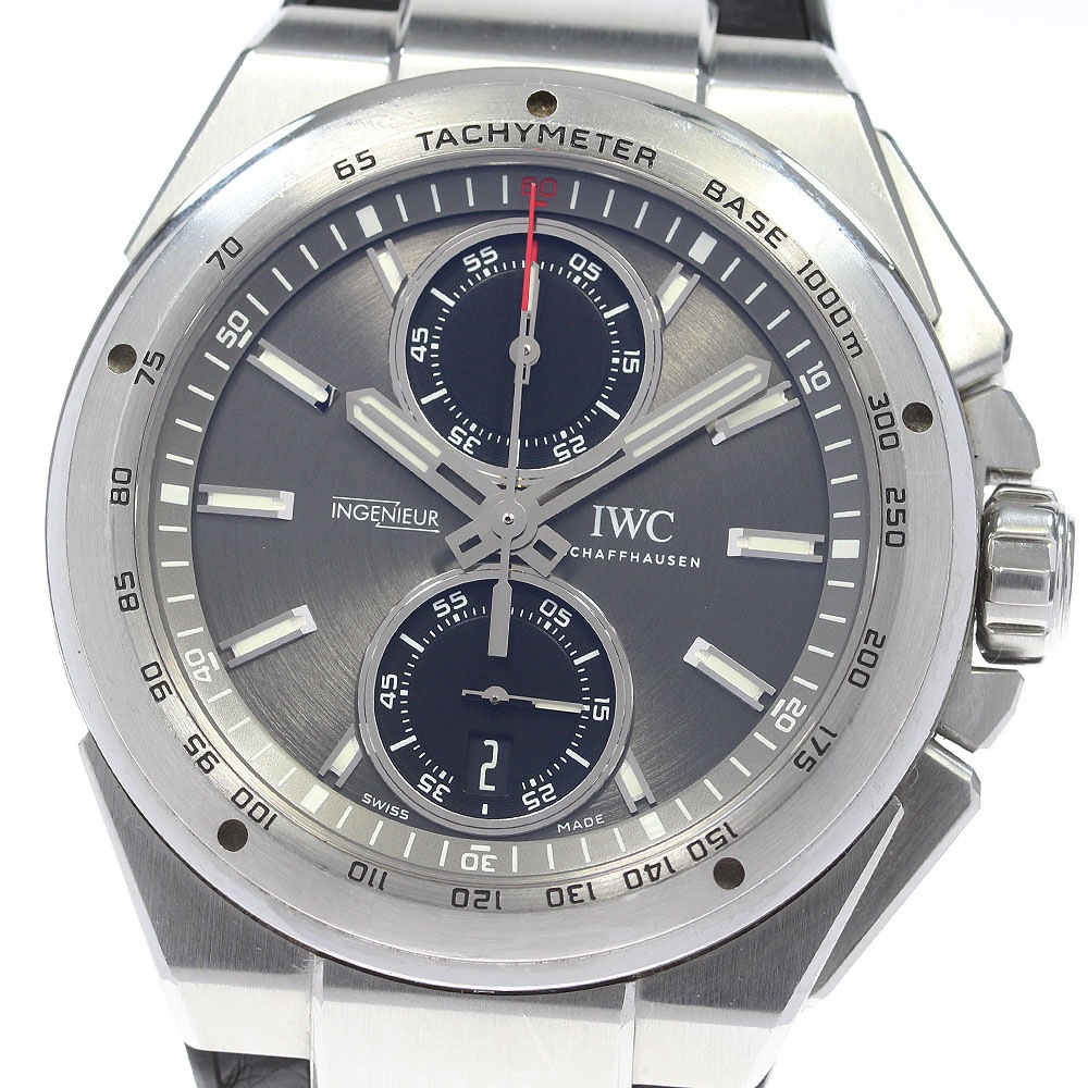 IWC SCHAFFHAUSEN IW378507 インジュニア クロノグラフ レーサー デイト 自動巻き メンズ 保証書付き_846871【中古】