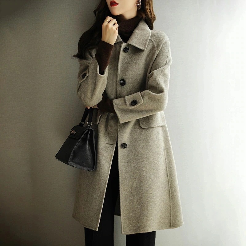 アウタートレンチコート ファッション ミドルコート 品質保証 アウター ステンカラーコート オシャレウォー コート レディース 気質 アウター ジャケット7