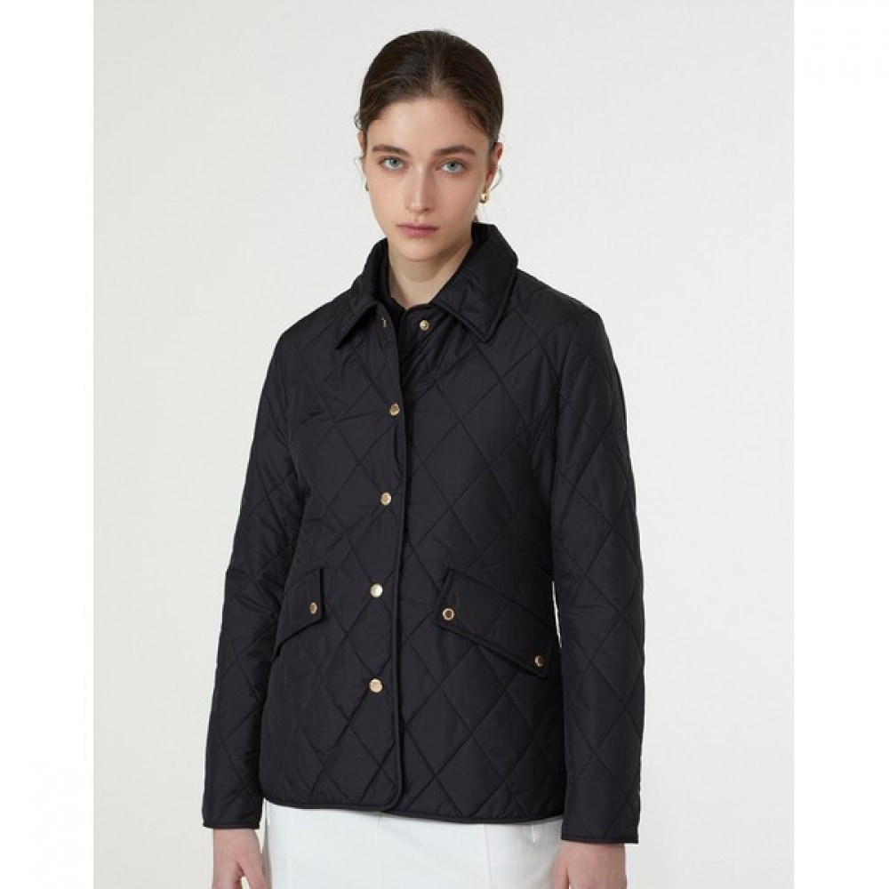 [ヘッジズレディース] 24SS ブラックキルトロングスリーブジャンパー WSJU4AC11BK